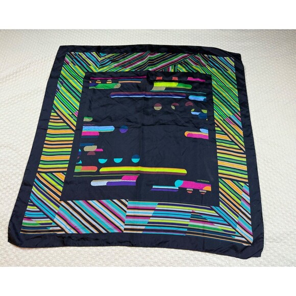 Laltramoda Square Silk Scarf‎ Modern MCM Colorful 33"x33" - Picture 1 of 9